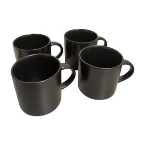 Member's Mark 4-Piece Modern Stoneware Mug Set, Black